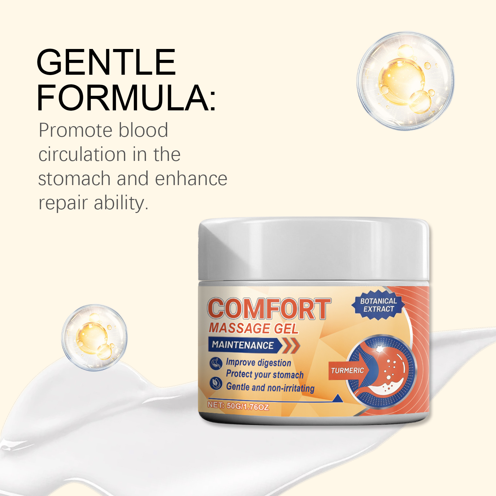 Body Massage Gel Mild Ingredients Nourish Skin Comfort Daily External Care Ointment