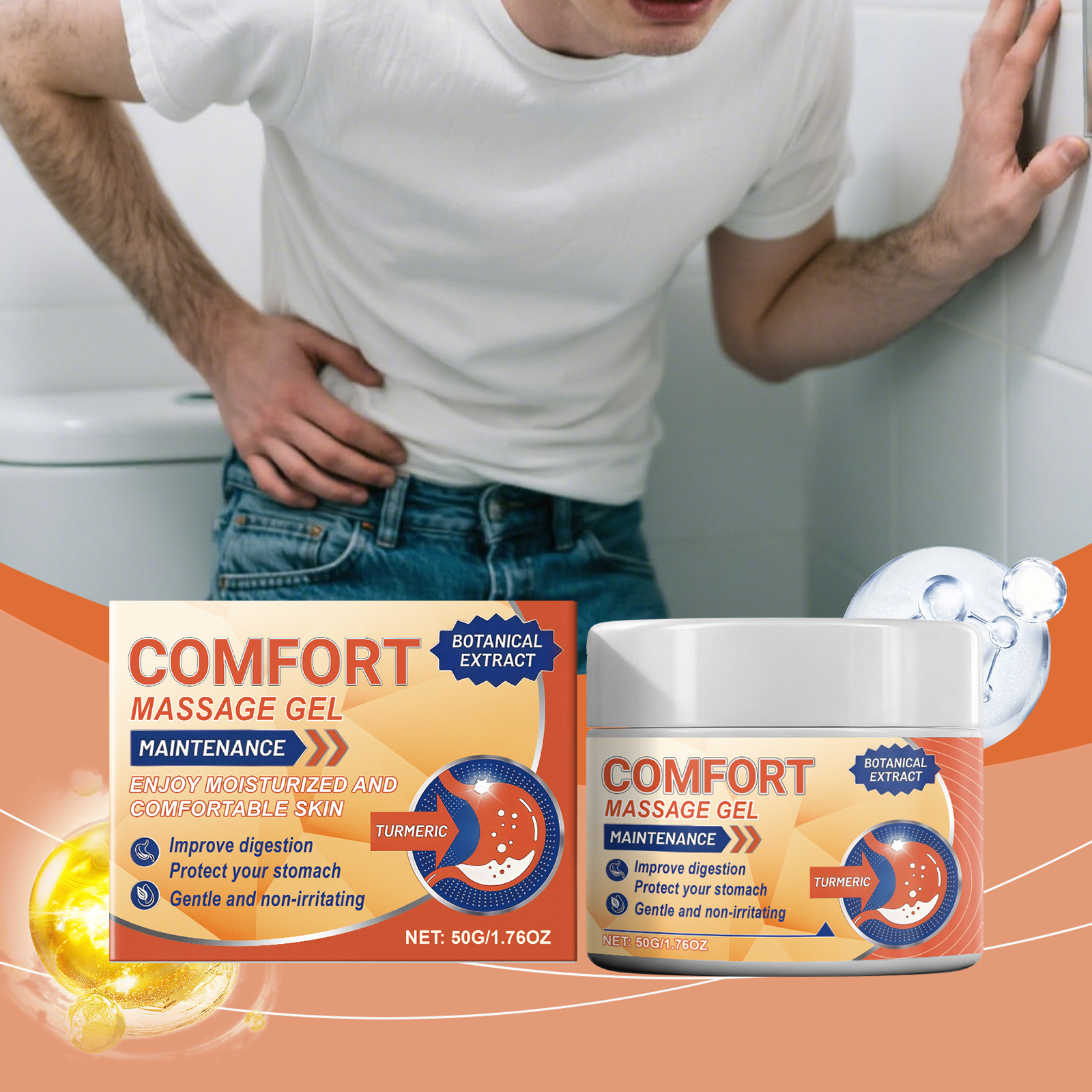 Body Massage Gel Mild Ingredients Nourish Skin Comfort Daily External Care Ointment