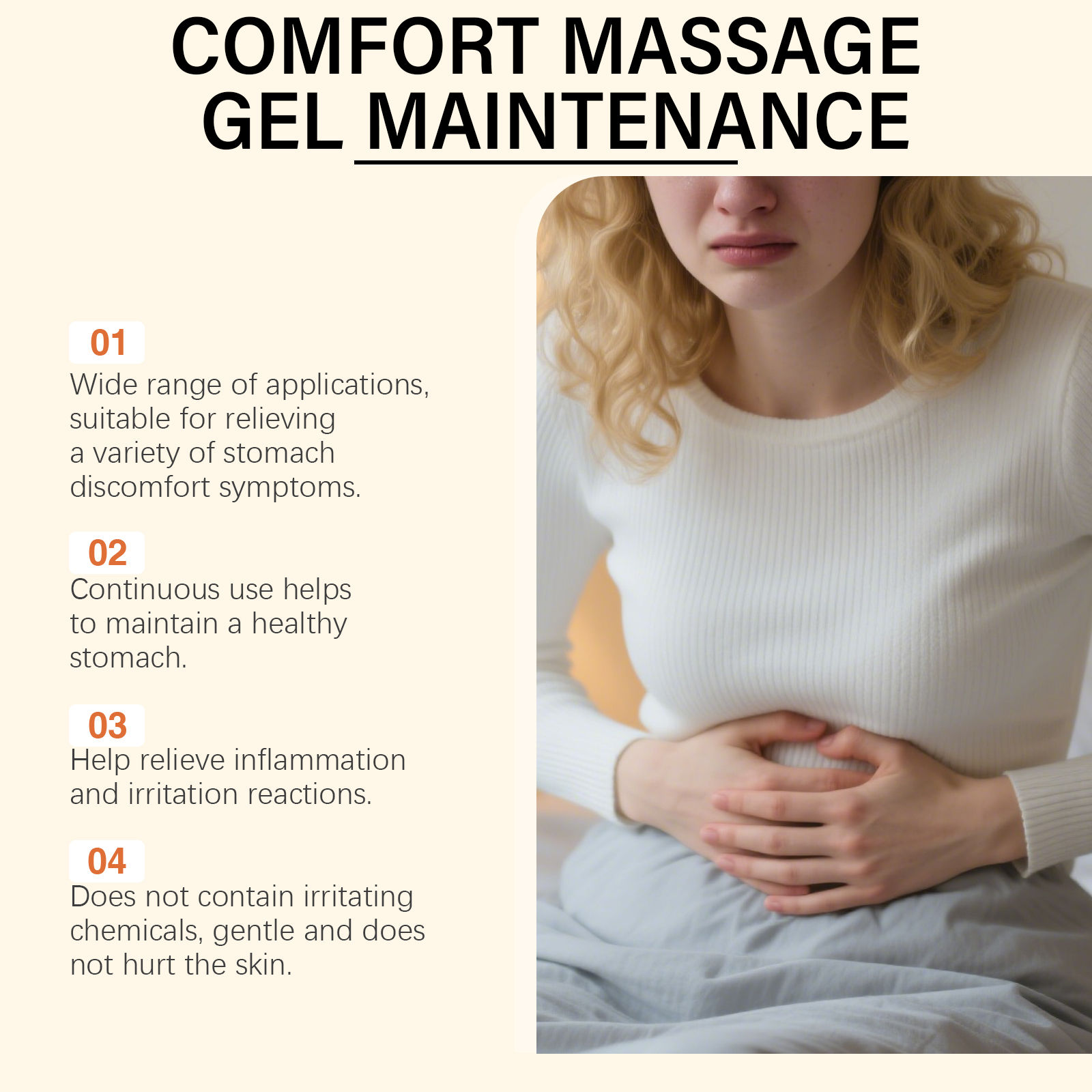 Body Massage Gel Mild Ingredients Nourish Skin Comfort Daily External Care Ointment
