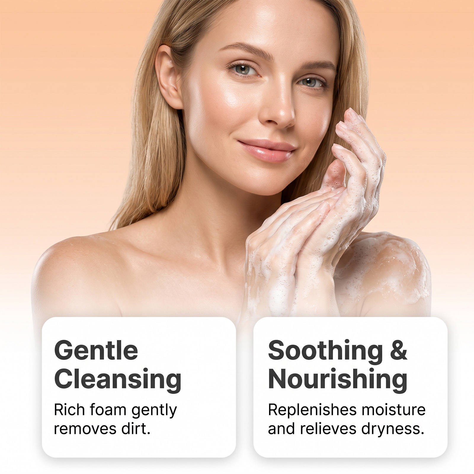 Persimmon Cleansing Soap Mild Foam Gentle Clean Daily Moisturize Body Skin Delicate Fresh Remove Odor
