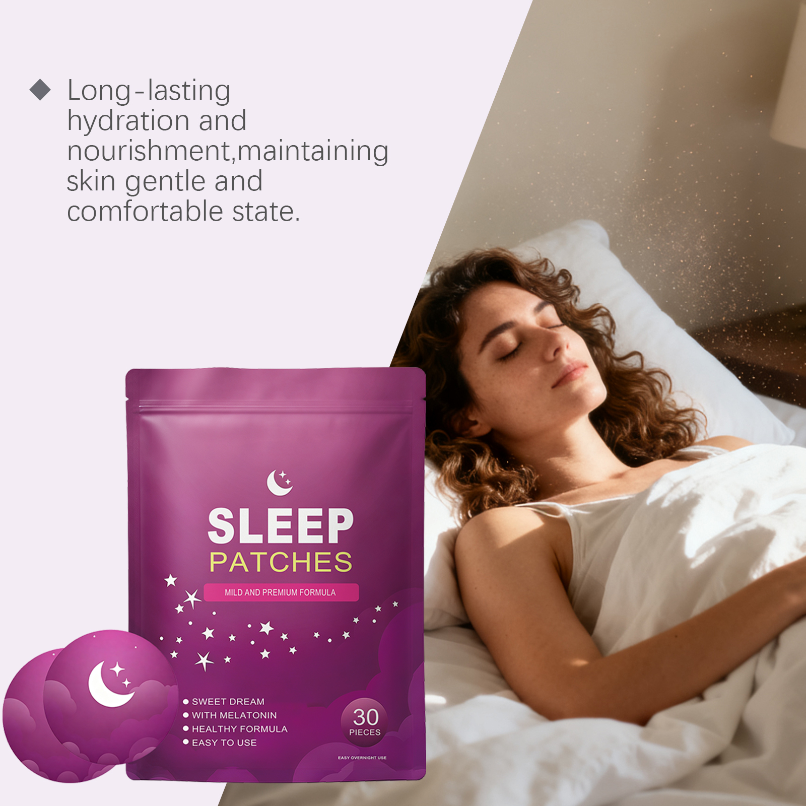 Sleep Relax Patch Thin Skin Friendly Scent Slow Release Portable Mild Wear All Night Sticker