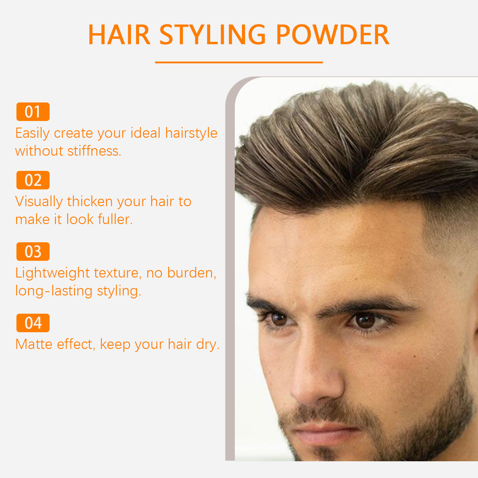 Matte Styling Powder Fluffy Hair Oil Control Refreshing Long Lasting Natural Setting Hair Styling For Hair
