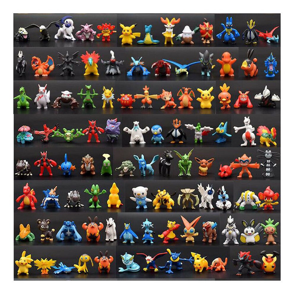 Pokemon Monster Collectible Action Figures PVC Mini Figurines Ornamental Doll Kids Toy 144PCS Set