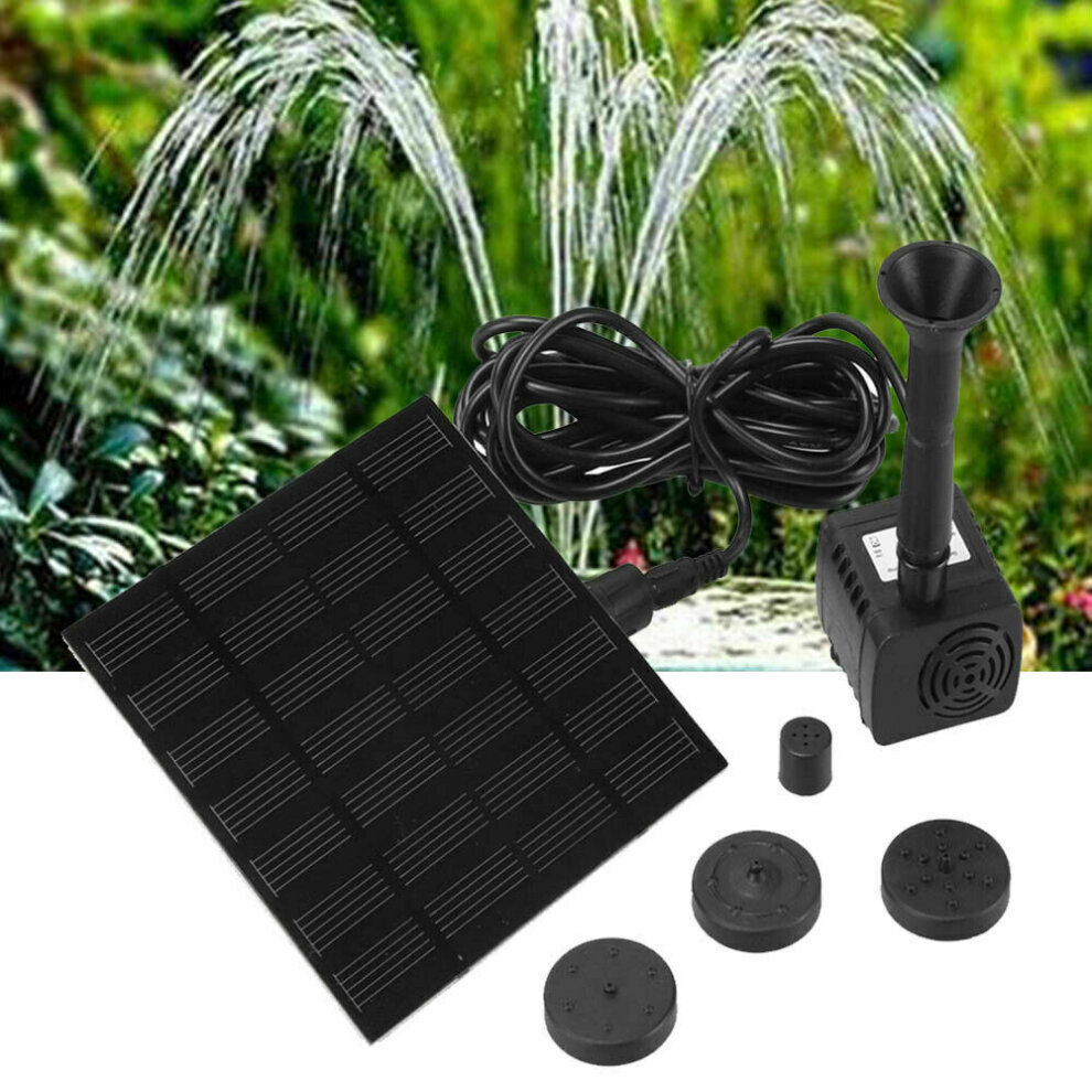 Solar Panel Powered Water Feature Plants Pump Garden Pool Pond Aquarium Fountain