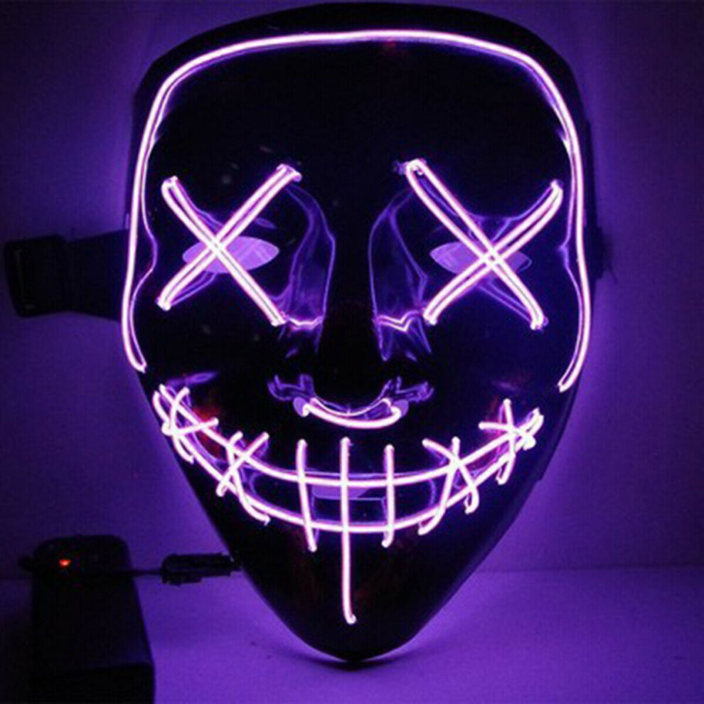 Halloween Mask LED 3 Light Up Modes for Cosplay Costumes Festival Carnival Masquerade Party Gifts for Kids Adult Men Women