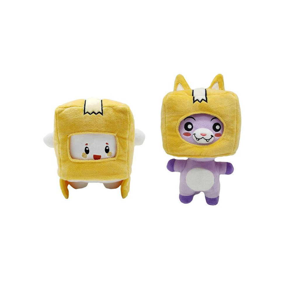 Lankybox Plush Toy Detachable Boxy Foxy Rocky 3pcs Set  Birthday Gifts For Kids and Fans Valentine Gifts for Her Car Office Room Decoration Soft Pillow Great Collections for Cartoon Fans