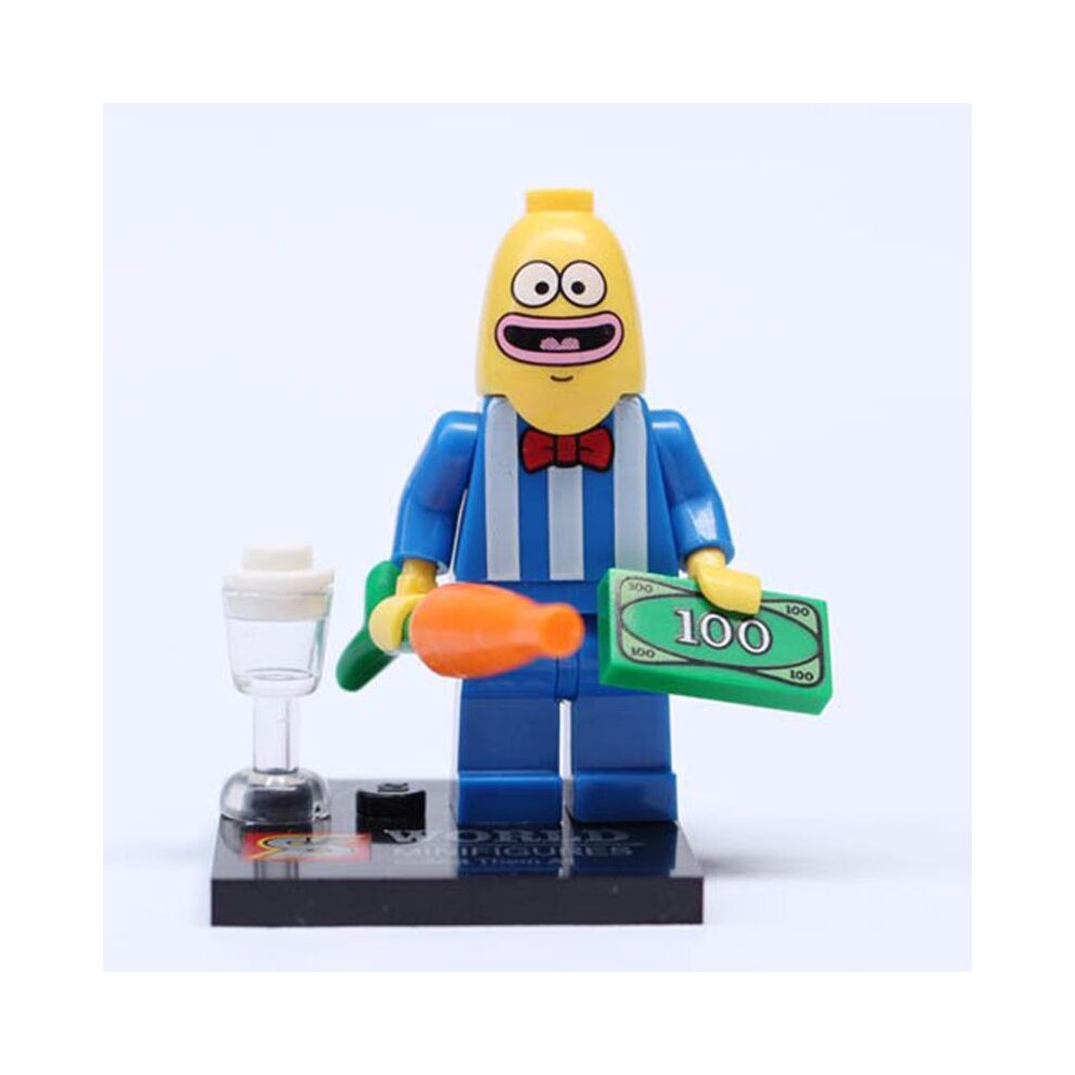 Spongebob Squarepants Minifigures Cartoon Action Figures Set Cake Toppers 8 Pieces Party Supplies Collectible Anime Movie Building Blocks Model Toys Fans Kids Boys Girls Gifts