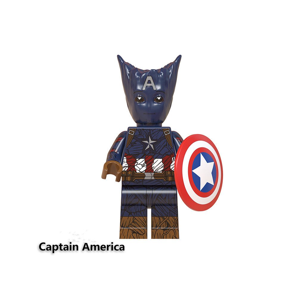 Minifigures Toy Set Marvel Superhero Series Assembled Building Blocks Kit 8PCS Pack Includes Groot Deadpool Batman Hulk Action Figures Bricks Fit Lego Ideal for Christmas Stocking Collection and Display Toy for Kids Adult