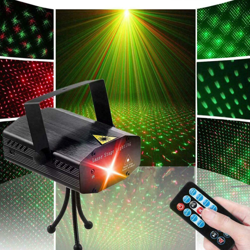 Laser Projector Light LED RGB Stage Projector Lamps with Strobe Beam Remote Control for Disco DJ Party KTV Bar Dancing Thanksgiving Birthday Christmas Party