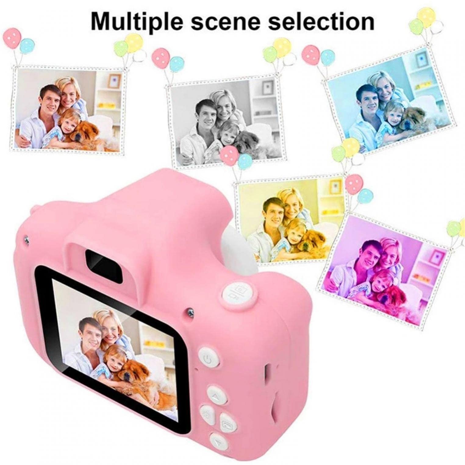 (Blue) Digital Camera Child Cartoon Outdoor Camera Children Camcorder Shockproof with 2 Inch 1080P HD Screen and 32GB SD Card Birthday Christmas Toy Gift for Kids Girls and Boys