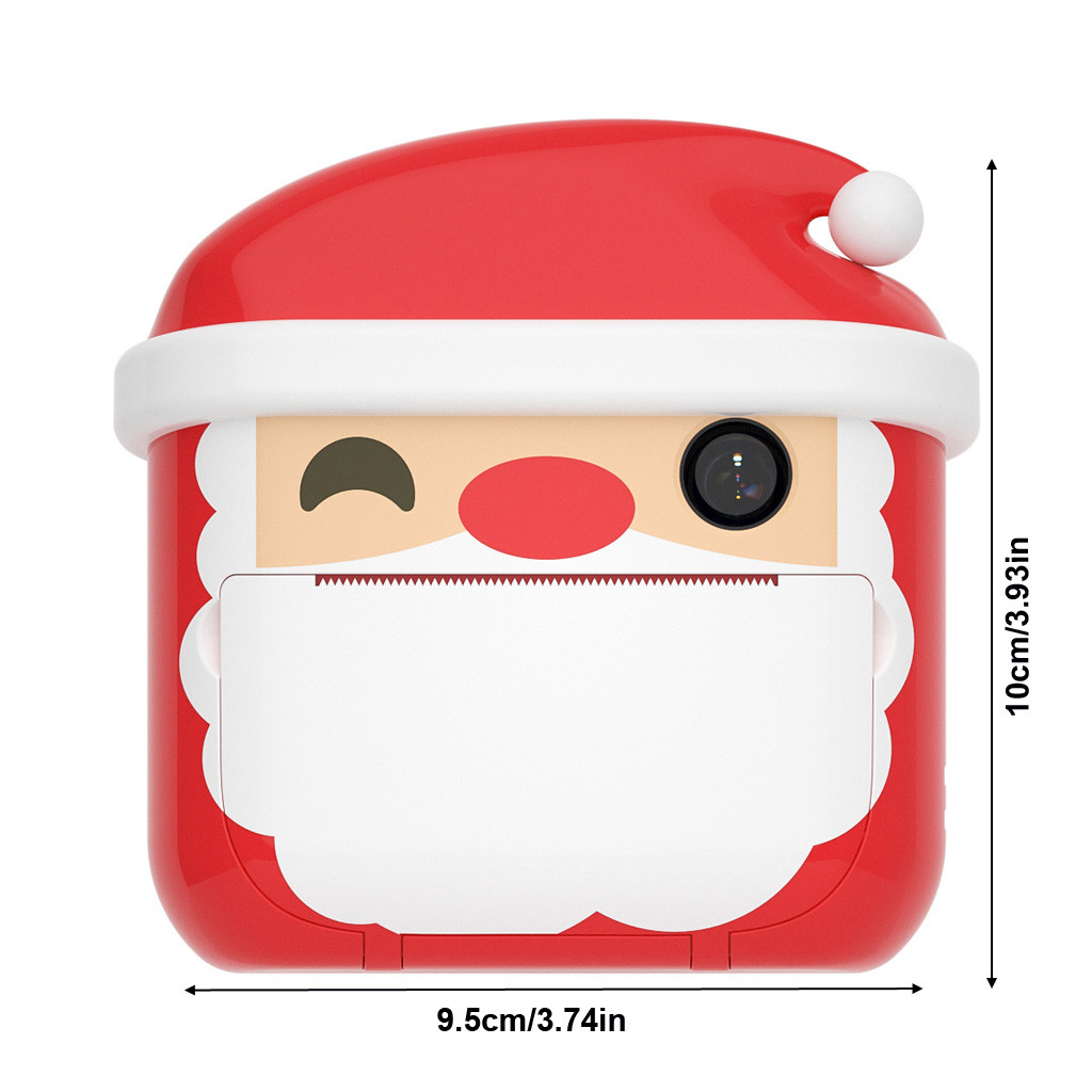 Instant Print Cameras 1080P Video Photo Digital Camera Mini Christmas Style HD Video Recorder with 32GB Memory Card Christmas Gift for Child Toys