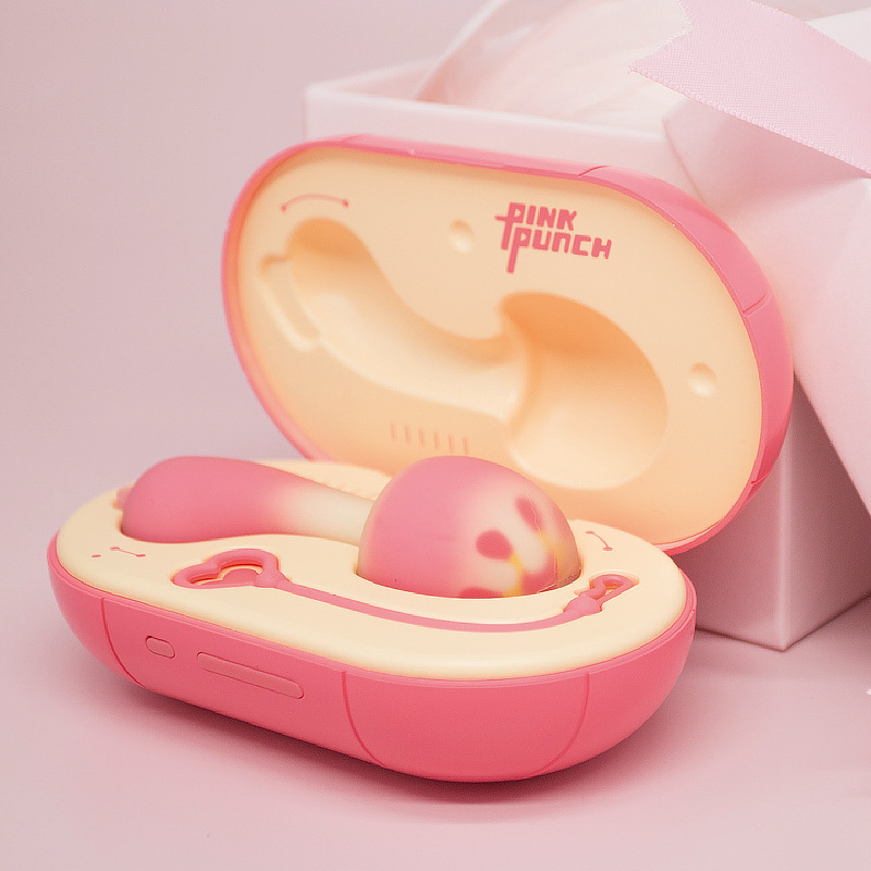 PinkPunch Sunset Mushroom Sex Toy G-spot Clitoris Massager Egg Vibrator Bluetooth Stimulator Mini Adult Toys for Women and Couples Wearable App Remote Control Wireless Charging