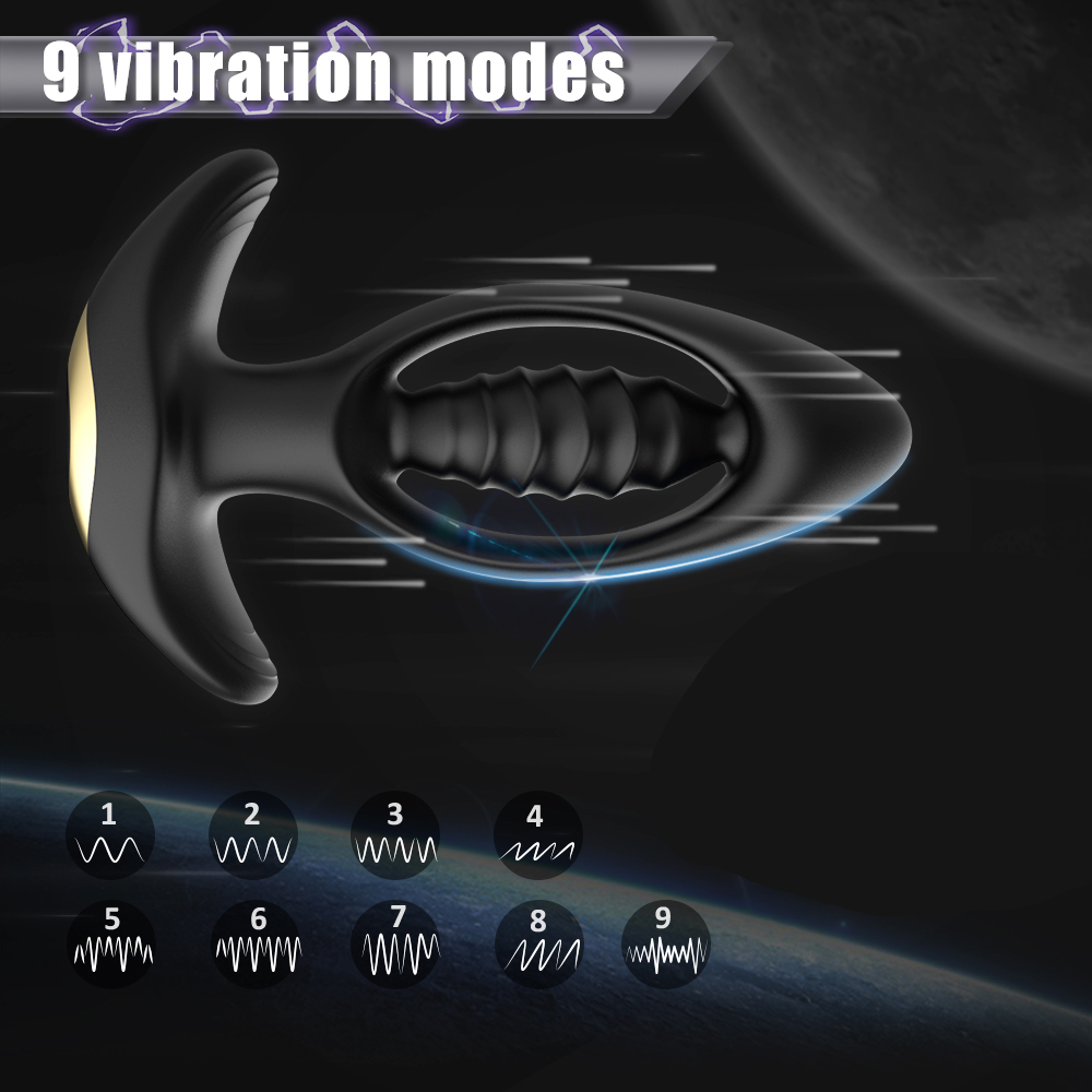 Butt Plug Vibrator Prostate Massager Anal Plug Sex Toys Adult Stimulator Dildo with 9 Vibration Modes Remote Control Low Noise for Men Women Couples