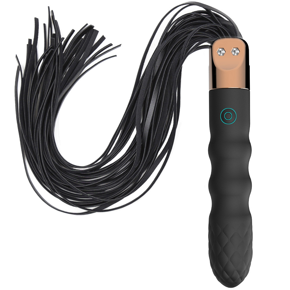BDSM Vibrator Clitoral Stimulator G Spot Bullet Vaginal Sex Toys for Female 2 in 1 PU Leather Bondage Whips Dildo for Couple Slave Spanking Paddles Role Play Games