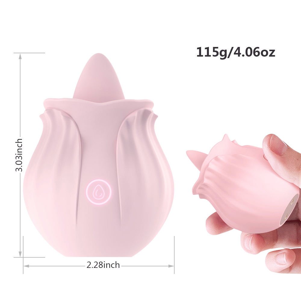 Vibrator Toys for Women Oral Tongue Licking G Spot Vibrator Nipple Clitoral Stimulation Egg Vibrators Clit Breast Massager Flower Shape Sex Toys Erotic Toy Pleasures