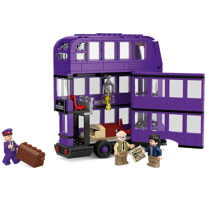 Harry Potter Knight Bus Toy Triple-decker Collectable Set with Minifigures
