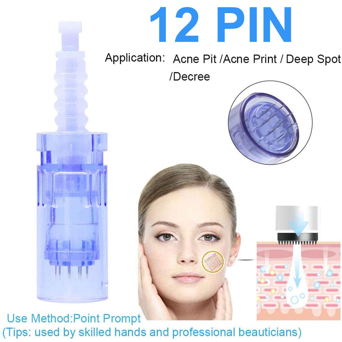 (12 Pins) Dr.pen Ultima A6 Needles Cartridges Replacement Parts 10 pcs pack