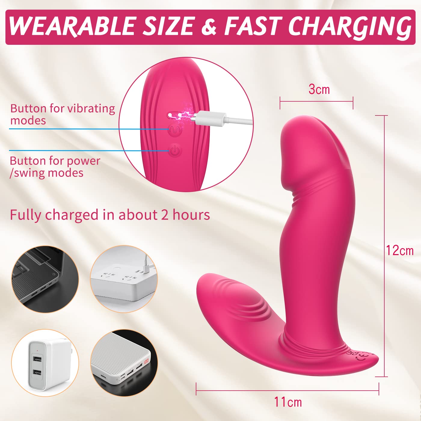 Wearable Vibrator Couples Sex Toys  Adult Toys G Spot Vibrator Thrusting Dildo G-spot Nipple Stimulation Anal Plug Orgasm Wireless App Control