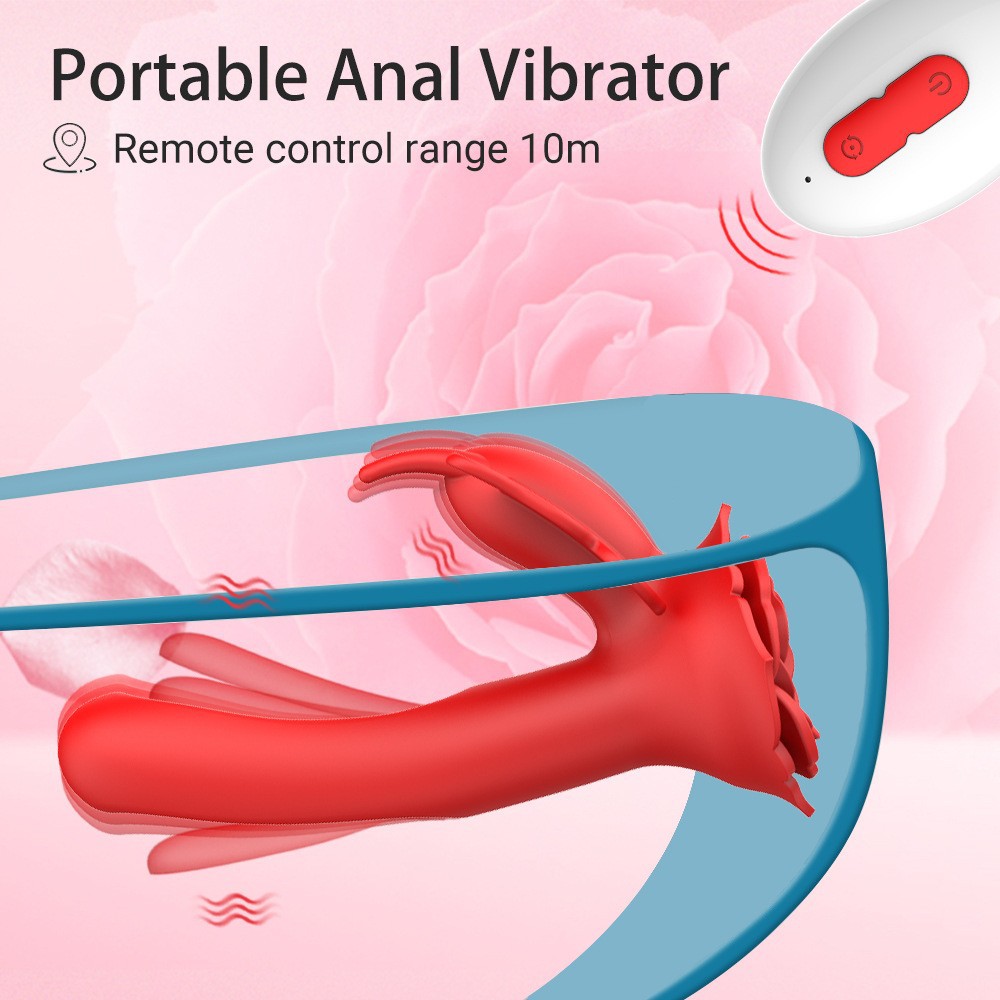 (Red) Wearable Vibrator Adult Sex Toys for Women G Spot Vibrators Nipples Anal Sex Toys