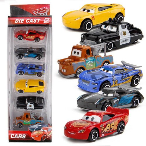 Disney Pixar Cars Lightning Mcqeen Racer Model Car Kids Toy 6PCS