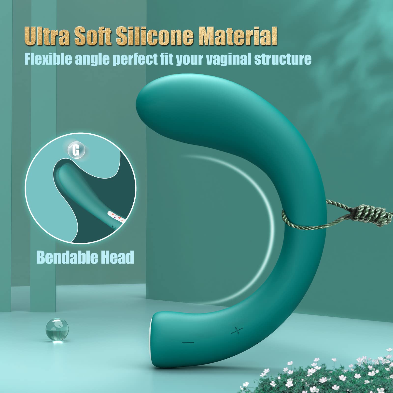 G-Spot Vibrator for Women Sex Toys Dildo Clitoral Vibrators 11 Powerful Vibrations and Bendable Head for Precision Stimulation Adult Toy for Couples