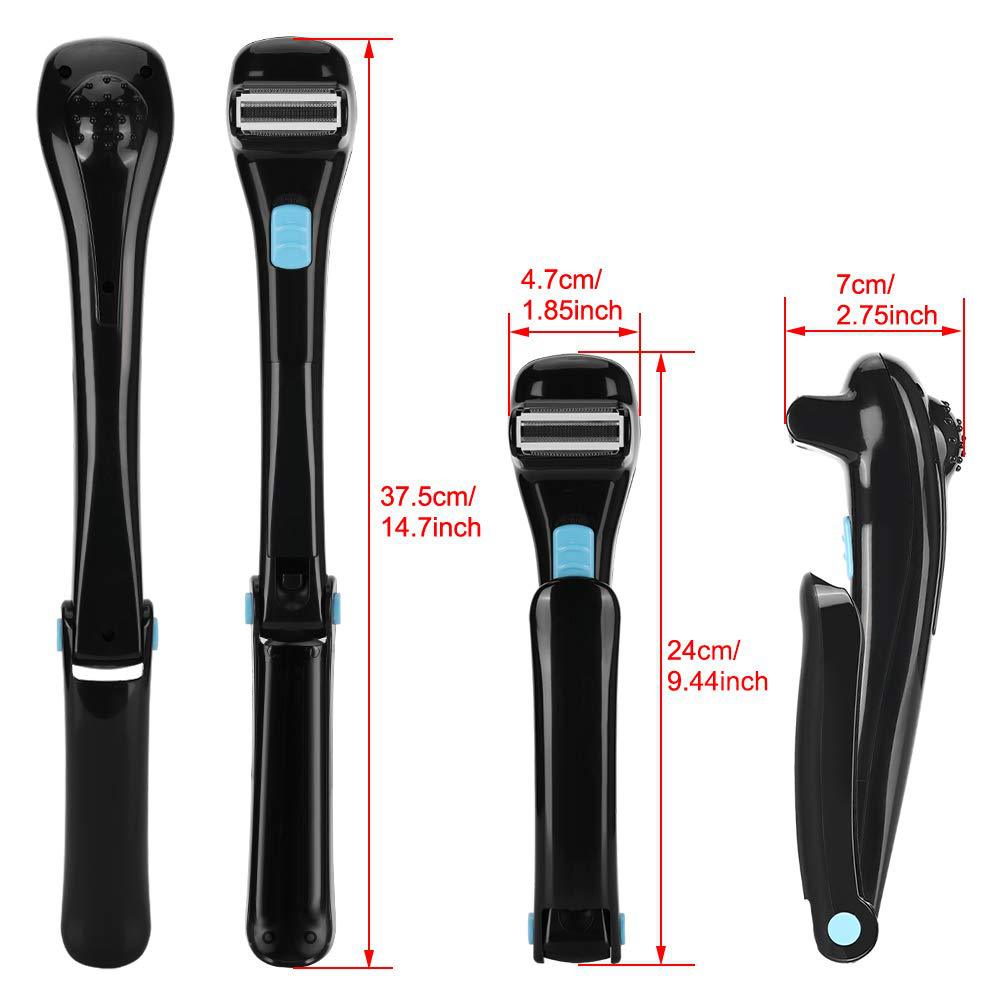 Folding Electric Back Shaver Portable Grooming Tool for Men