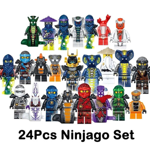 Set of 24 pcs Mini Figures Kai Jay Sensei Wu Master Building Blocks Toys