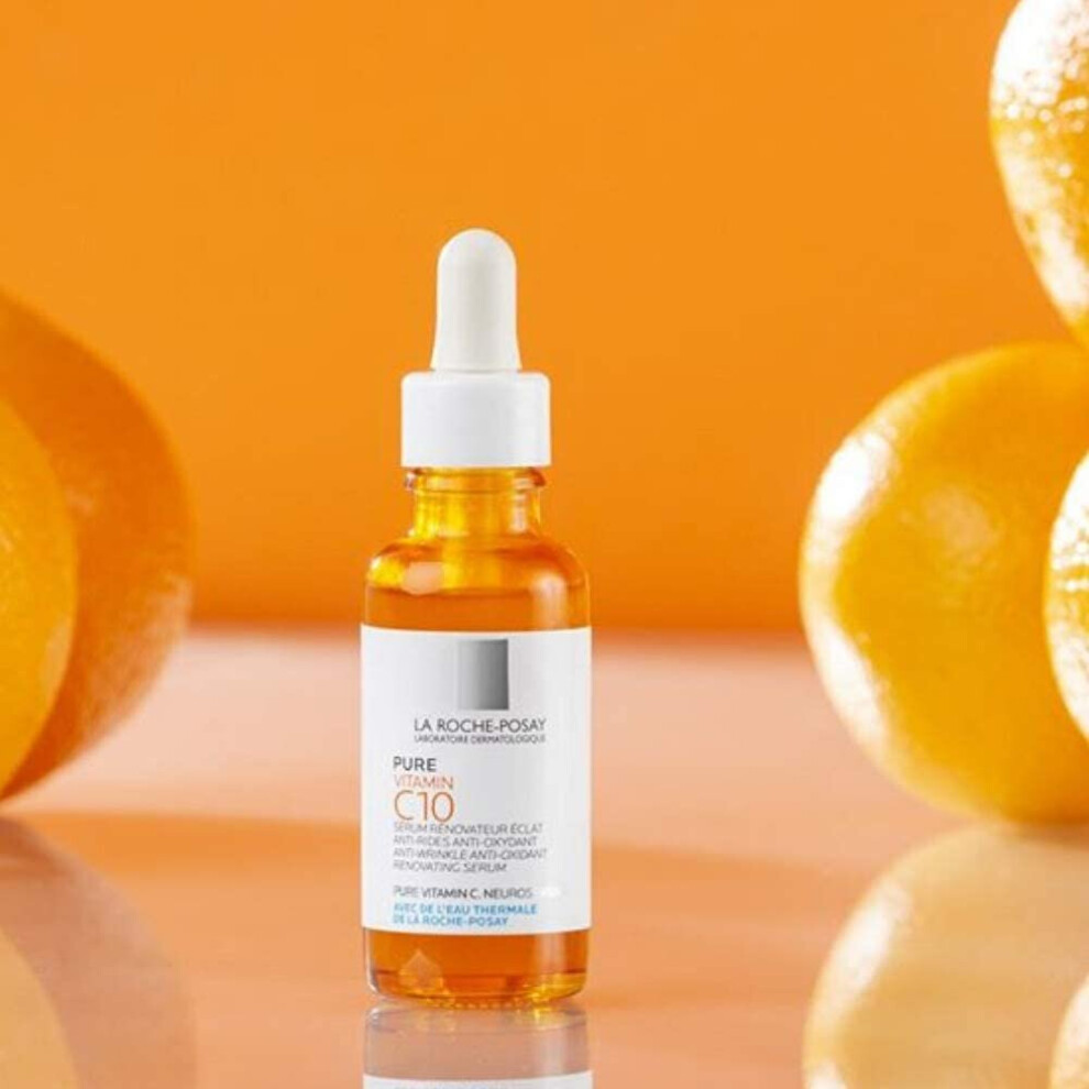 La Roche Posay Pure Vitamin C10 Serum 30ml Light Weight Brightening Facial Serum With Moisturiser