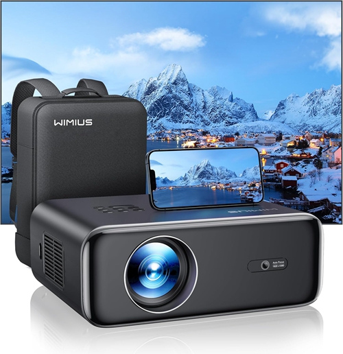 Auto Focus Keystone Projector 26000 Lumen WiFi Bluetooth Full HD 1080P Portable Projector Supported 4K 4D 4P Keystone Zoom 300 Inch Display Home Cinema Projector for Smartphone TV Stick PPT PS5