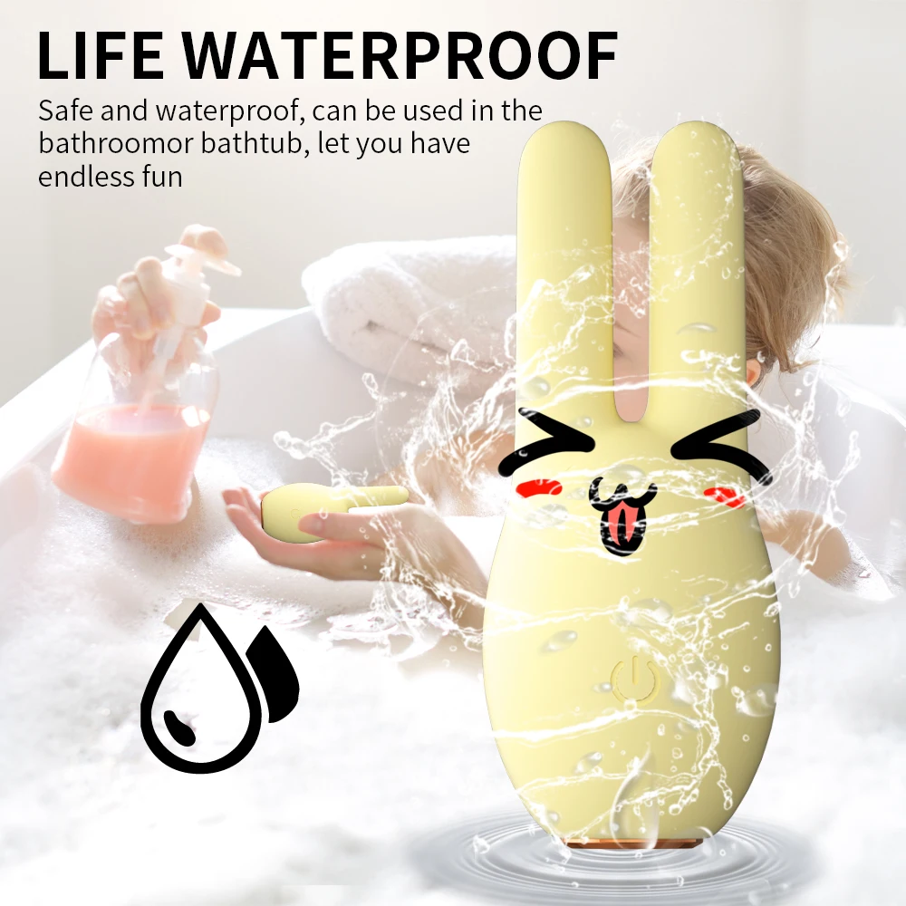 (Yellow Rabbit) Vibrating Love Egg Female Masturbator Vibration G Spot Nipple Stimulate Flirting Massager Adult Sexy Products Sex Toys for Women 10 Mode Cute Pet Series