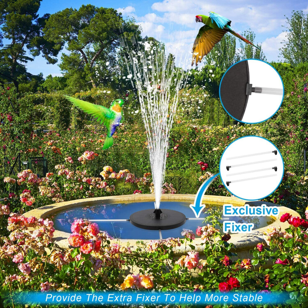 Solar Panel Powered Water Feature Plants Pump Garden Pool Pond Aquarium Fountain Water Pump with LED Lights