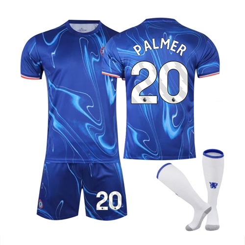 Teens Kids Boys Football Kit Sport Training Soccer Jersey Suit With Sock Chelsea Home Palmer No 20 Football Fan Activewear