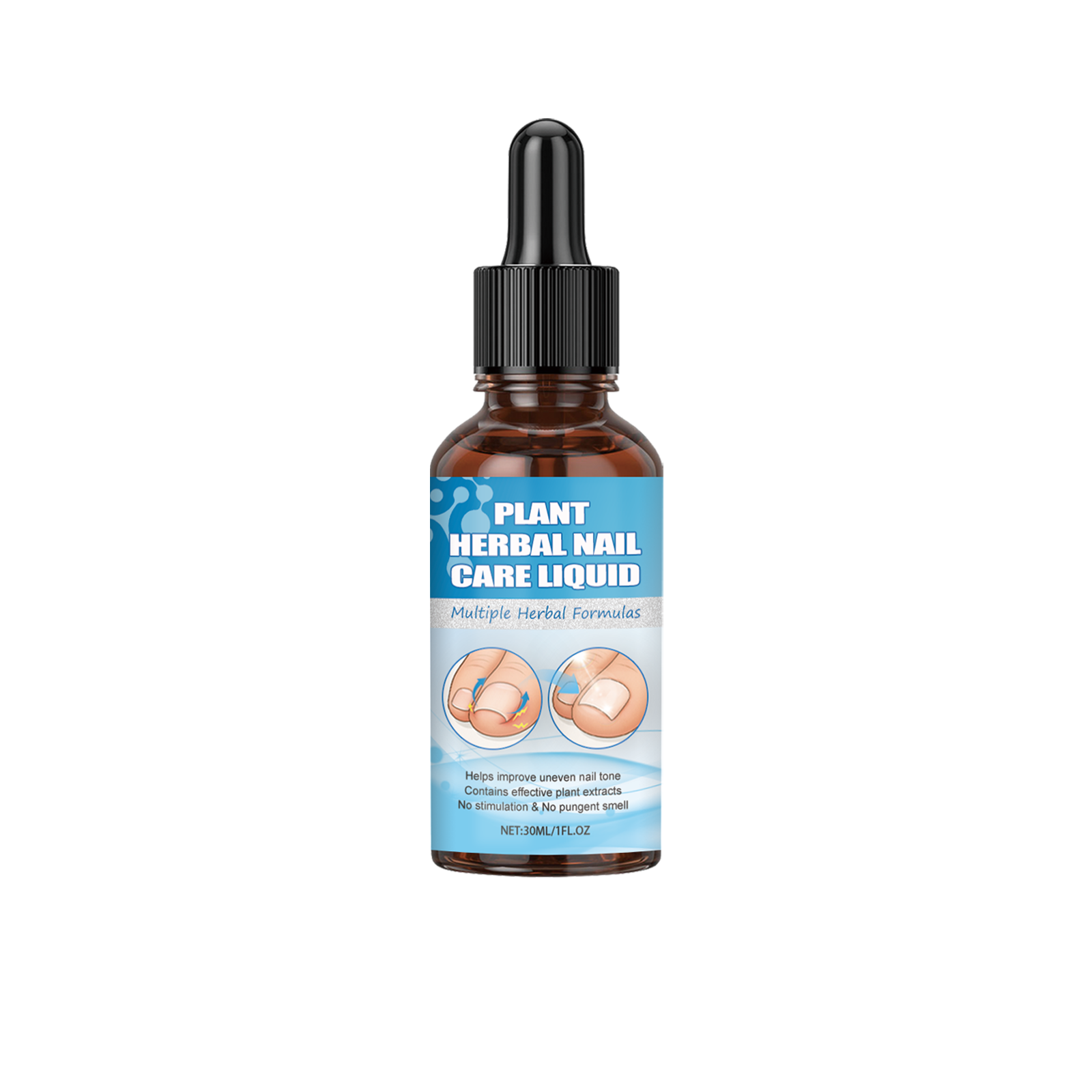 Plant Herbal Nail Care Liquid For Toenail Strength Repair Solution Hydrates Renew Damaged Discolored Foot ﻿