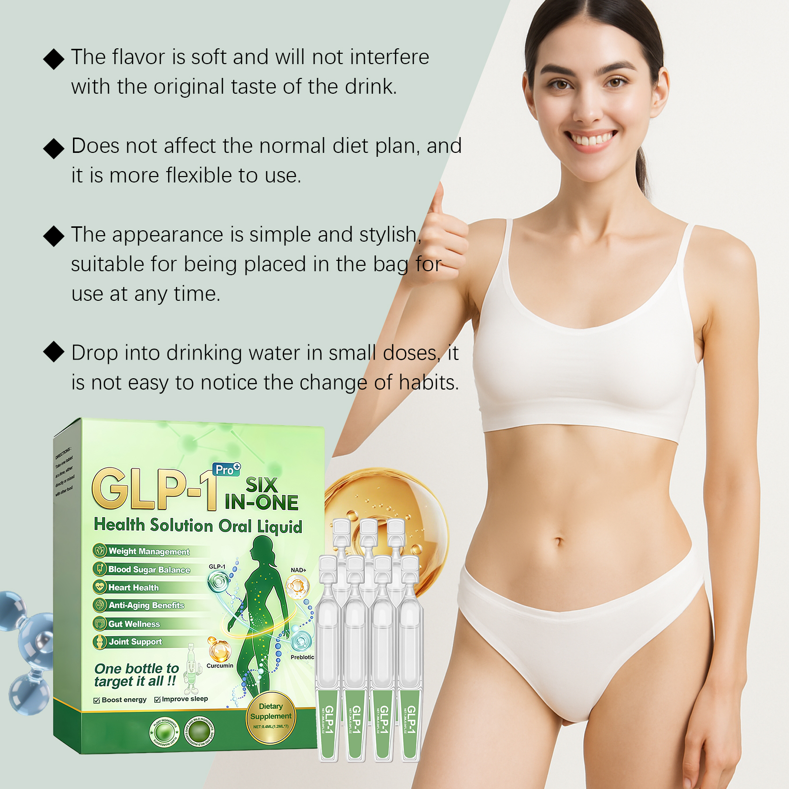 Oral Liquid for Body Care, Ultra Concentrated Essence Liquid Drops, Firming Skin, for Women and Men