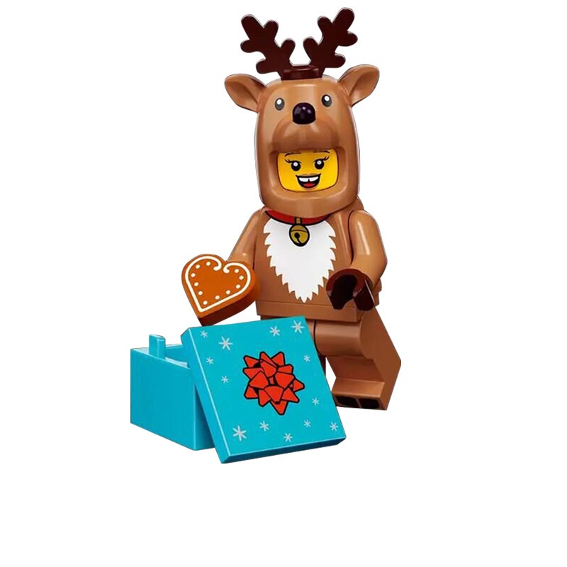 (Style E) Snowman Flying Dragon Deer Building Blocks Toys Role Play Mini Figures Educational Construction Toys Festival Gifts for Kids