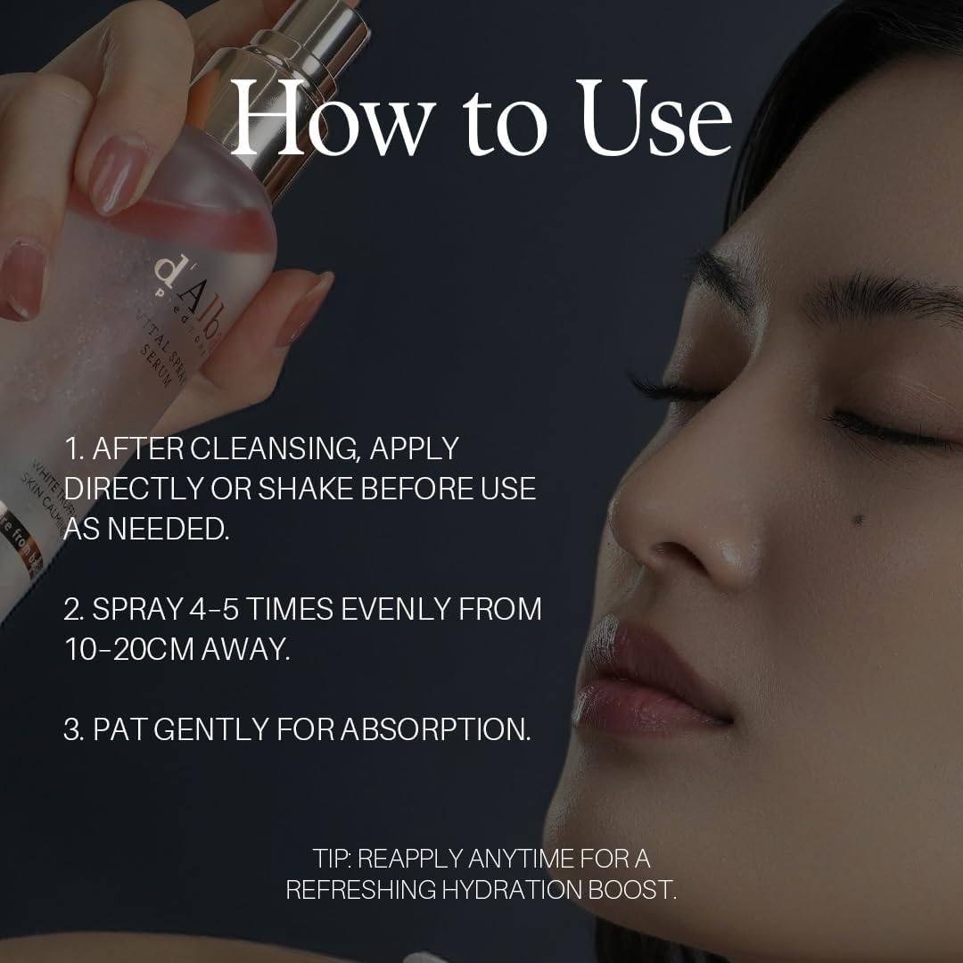 dAlba Italian White Truffle Vital Spray Serum 100ml vitializing glowy hydrating soothing serum face mist spray solution red and sensitive skin Korean skincare