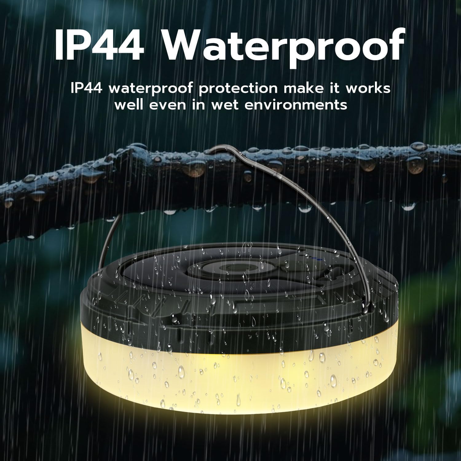 Fary String Light 10m 33ft Solar Camping String Lights with Remote Control, USB Retractable Dector Fairy Lights 2000mAh with Hook for Outdoor Indoor Camping 