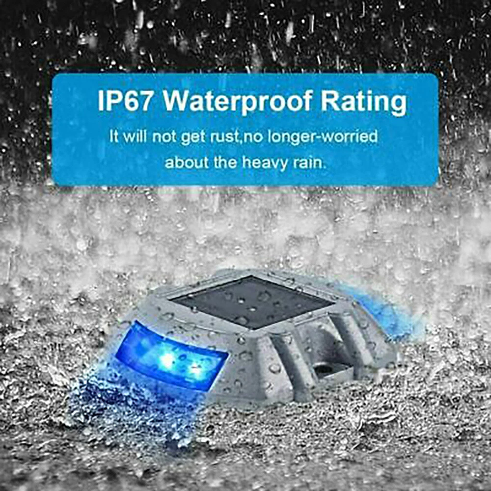 (red)  Waterproof Solar LED Powered Road Step Light Dock Light Outdoor Driveway Lamp