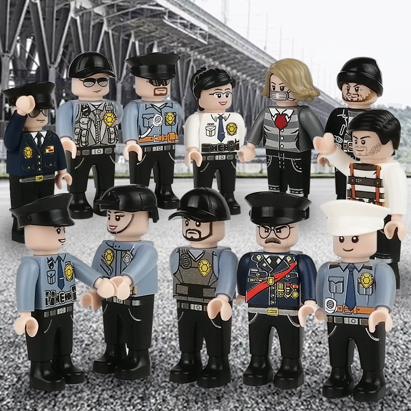 City Police Building Blocks Military People SWAT Figures Soldier Bricks Mini Toys for Boys Gift Toys