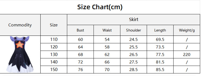 (130CM) Kids Lily Flutter Sleeve Dress Poppy Playtime Cosplay Costume for Girls Halloween Party Performance