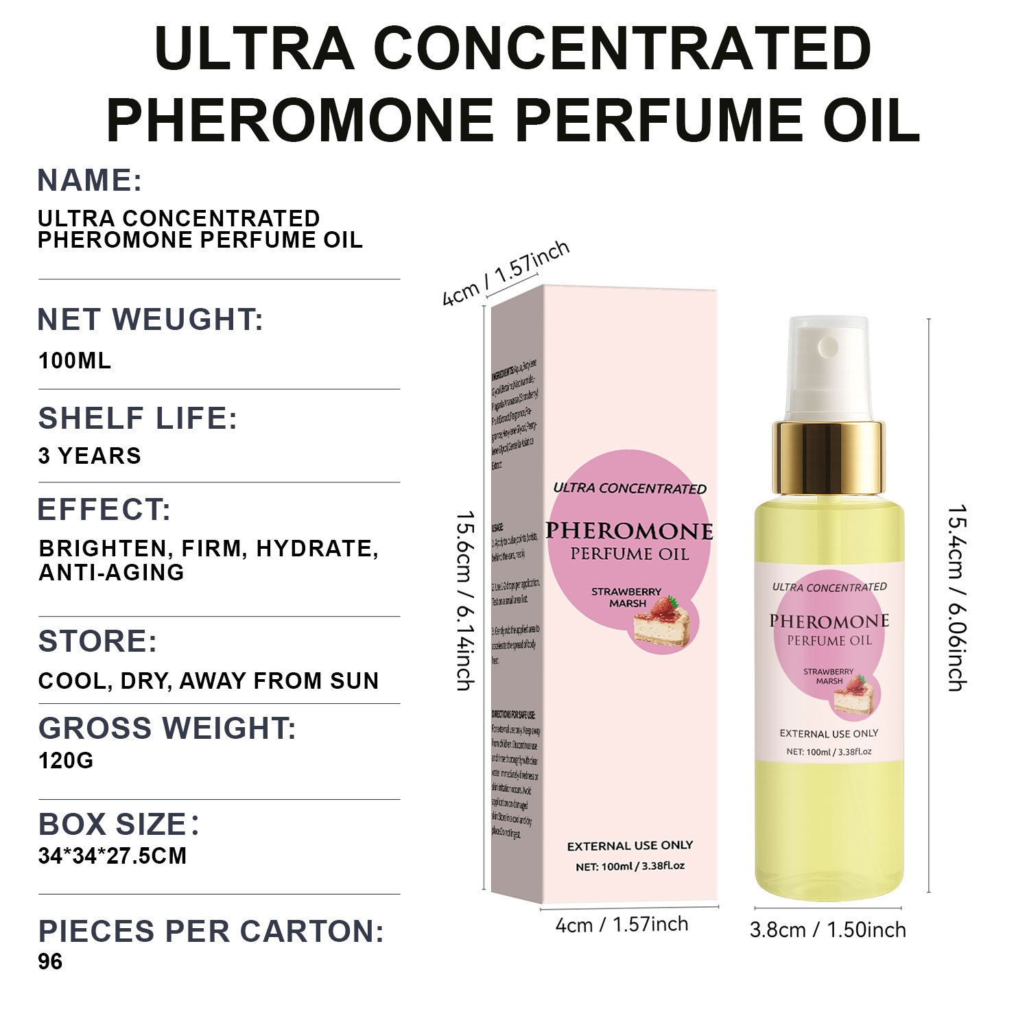 Strawberry Marshmallow Pheromone Perfume Oil Natural Fresh Light Scent For Daily Wear Attracting Romantic Mood Enhancing Personal Fragrance