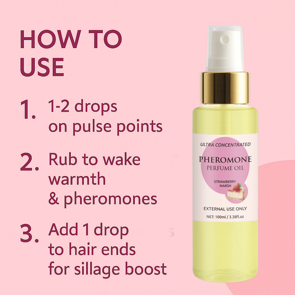Strawberry Marshmallow Pheromone Perfume Oil Natural Fresh Light Scent For Daily Wear Attracting Romantic Mood Enhancing Personal Fragrance