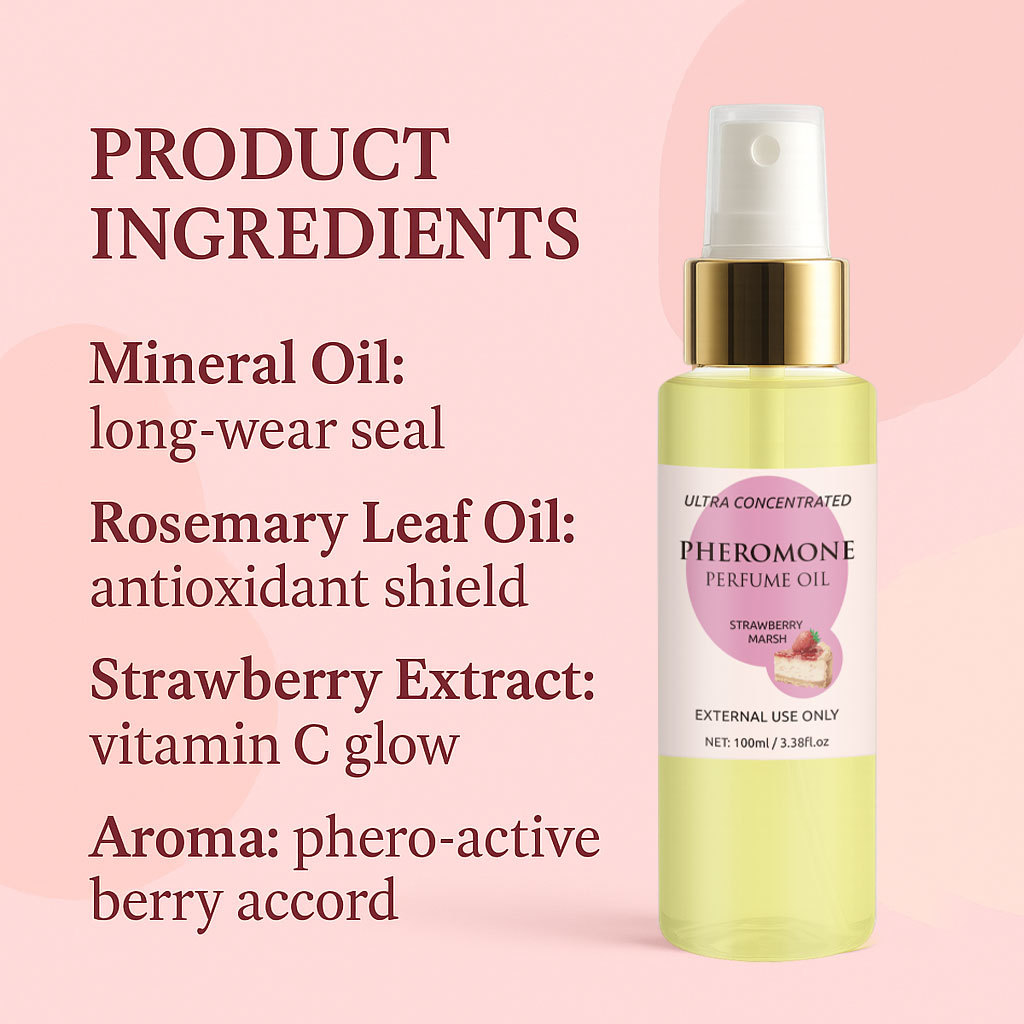 Strawberry Marshmallow Pheromone Perfume Oil Natural Fresh Light Scent For Daily Wear Attracting Romantic Mood Enhancing Personal Fragrance
