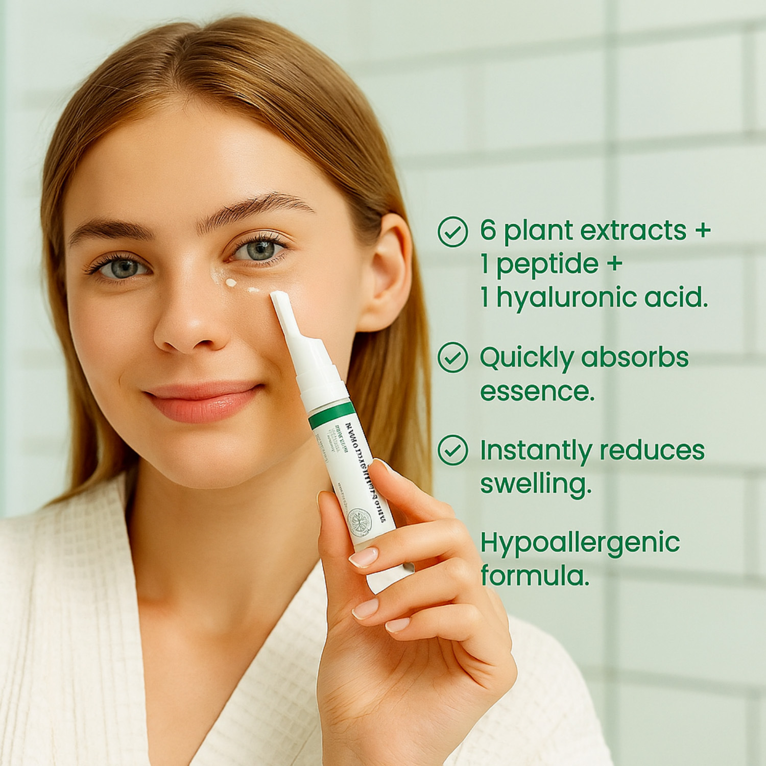 Vegan Collagen Eye Serum For Firming Hydrating And Smoothing Fine Lines Puffiness Under Eye Daily Nourishing Care 10ml