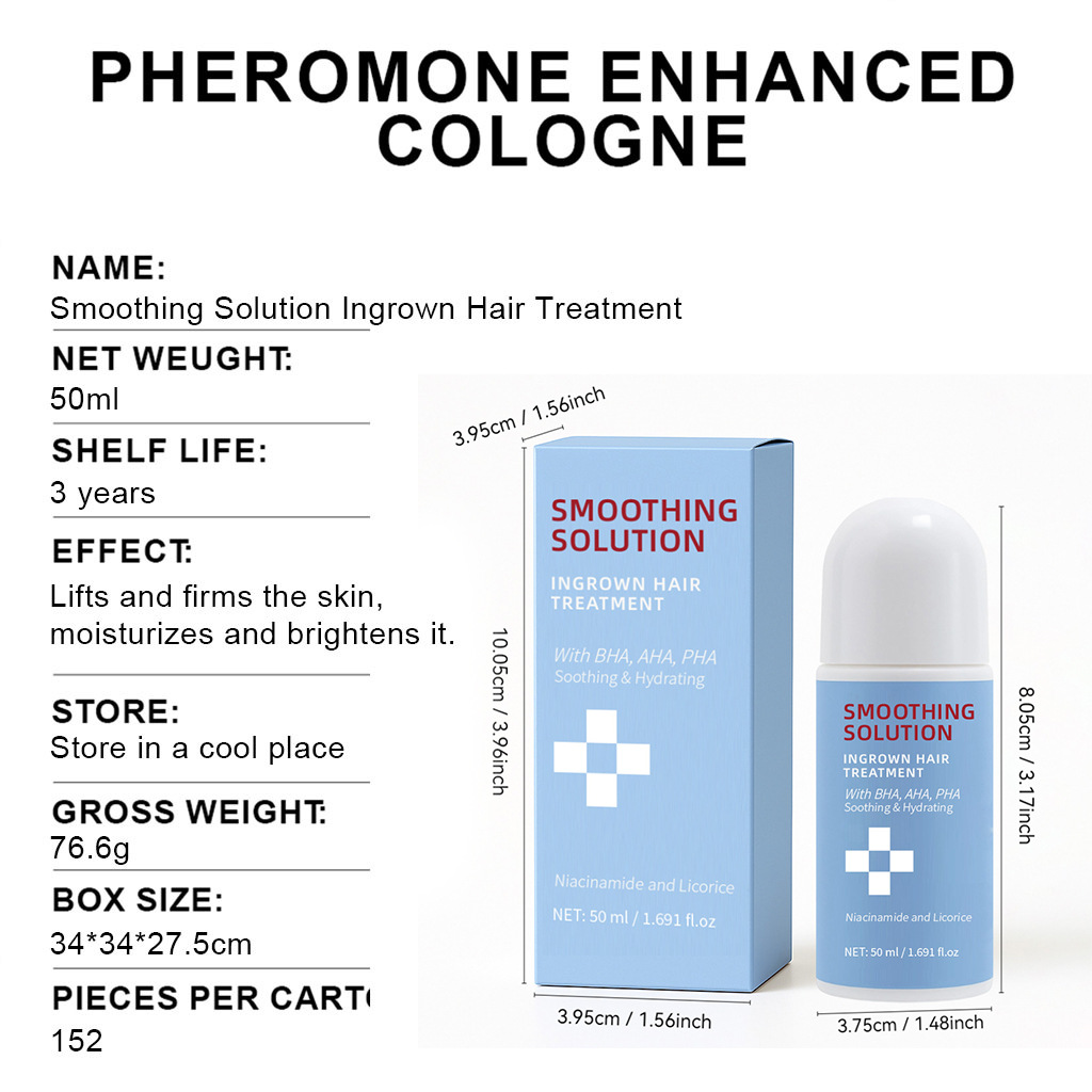 Hair Smoothing Liquid For Ingrown Hair Prevention And Nourishing Care Daily Body Treatment 50ml