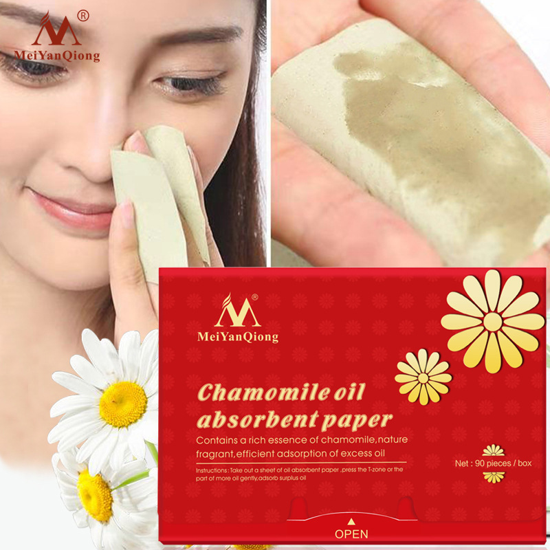 Chamomile Oil Absorbing Face Paper For Shine Control Mattifying Daily Skincare Travel 90 Sheets