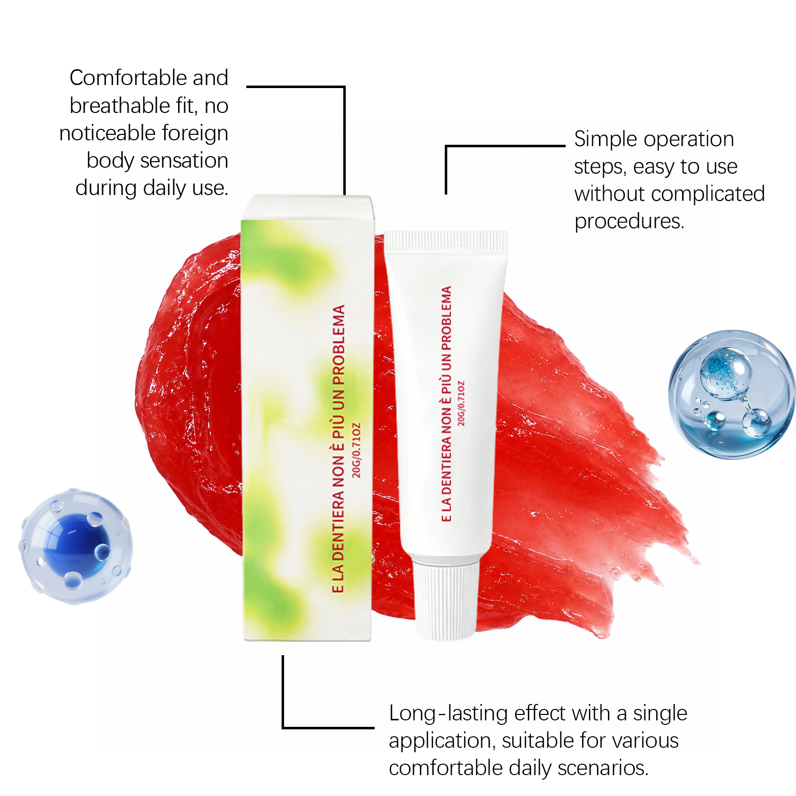 Denture Adhesive Paste Close Fit Natural Comfort Gentle Daily Care Secure Loose False Teeth Boost Smile Beauty