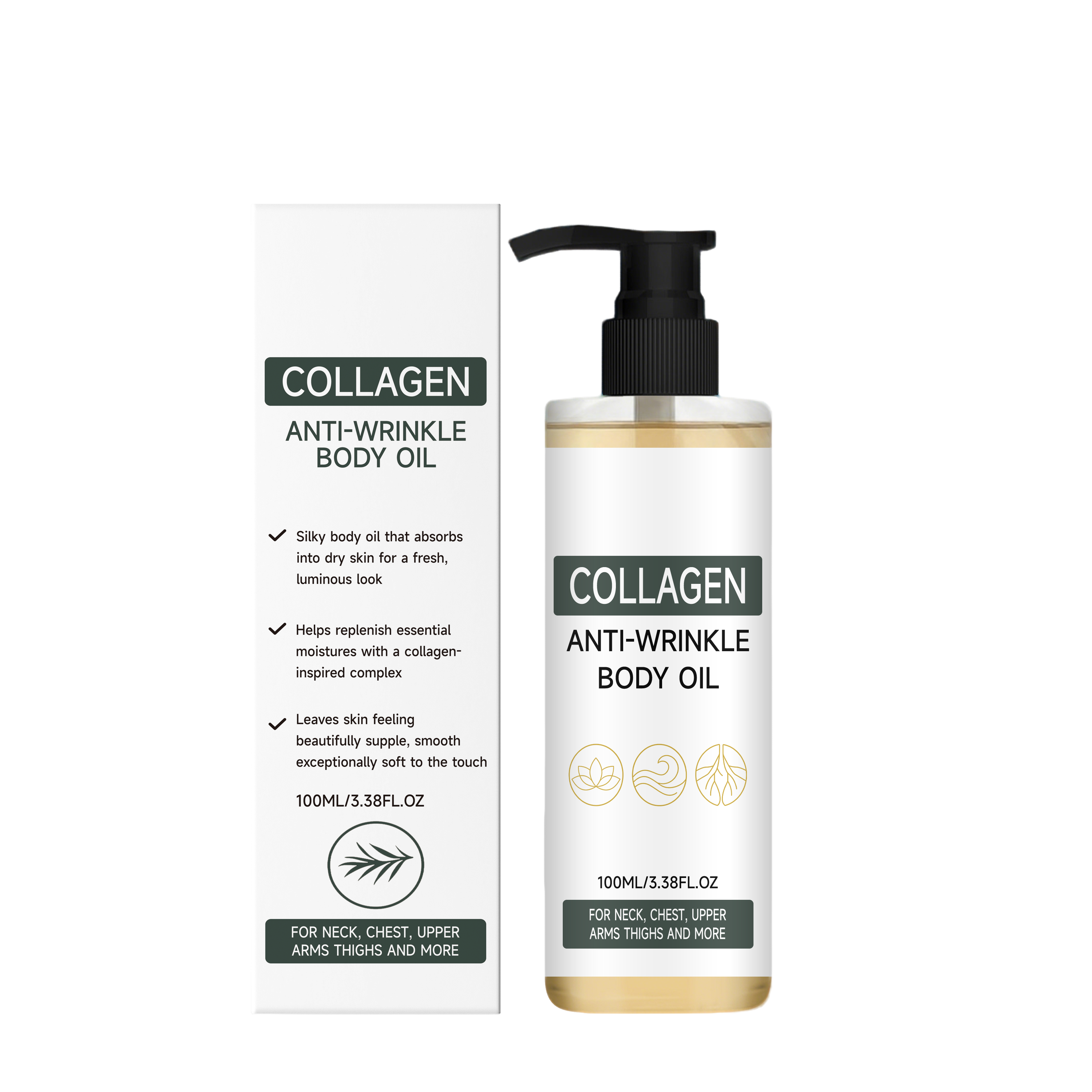 Collagen Body Oil Hydrating Moisturizing Soft Delicate Gentle Care Daily Use Body Skin Essential Oil