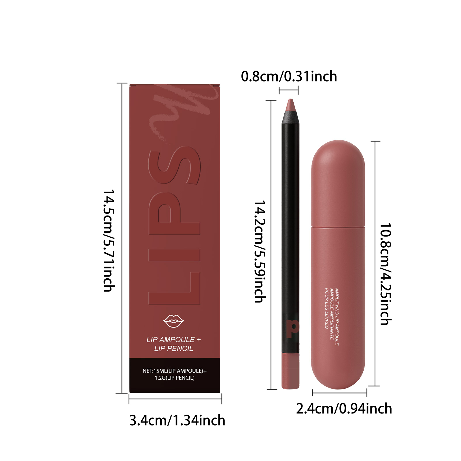 Moisturizing Lip Gloss Lip Liner Strawberry Cake Hydrating Nourishing Rich Color Natural Finish Lip Makeup Cosmetic For Daily Lip Care