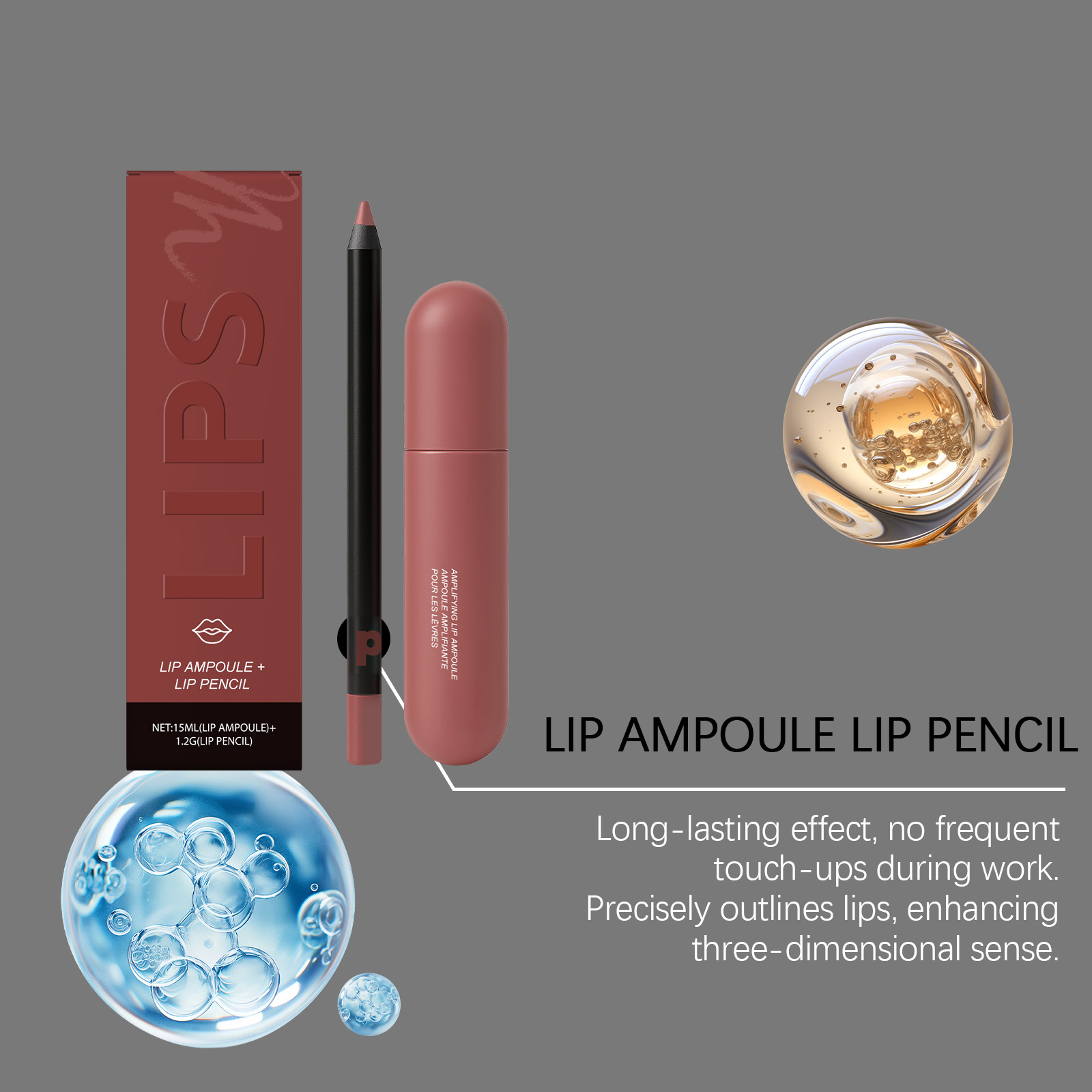 Moisturizing Lip Gloss Lip Liner Strawberry Cake Hydrating Nourishing Rich Color Natural Finish Lip Makeup Cosmetic For Daily Lip Care
